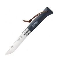 Нож Opinel №8 Trekking, нержавеющая сталь, кожаный темляк, серый, 001706 001706 от прозводителя Opinel