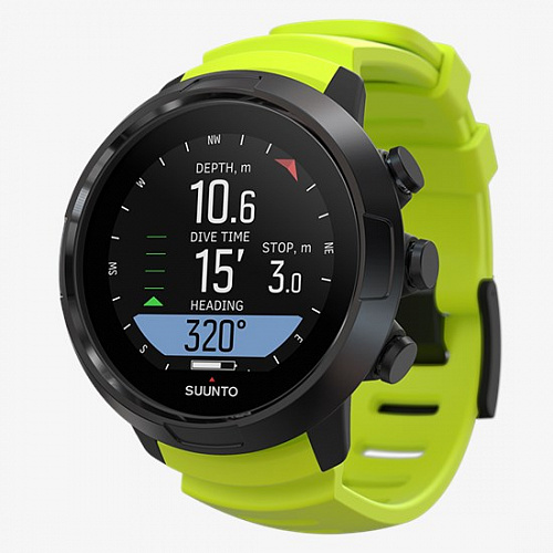 Компьютер для погружений Suunto D5 Black Lime, черные с зеленым ремешком SS050191000 от прозводителя Suunto 