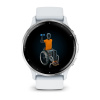 Garmin Venu 3 - 45 мм | Silver stainless steel bezel with whitestone case and silicone band