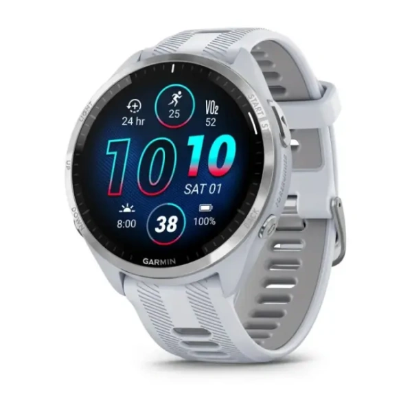 GARMIN FORERUNNER 965, Titanium Bezel with Whitestone Case and Whitestone/Powder Grey Silicone Band 010-02809-81 010-02809-81 от прозводителя Garmin