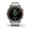 Garmin Fenix 7 Pro - 47 мм SOLAR | SAPPHIRE | Titanium with Fog Gray/Ember Orange Band
