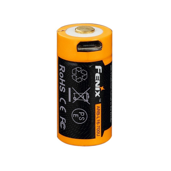 Аккумулятор Fenix 16340 ARB-L16-700U 700mAh Li-ion с разъемом для USB ARB-L16-700U от прозводителя Fenix