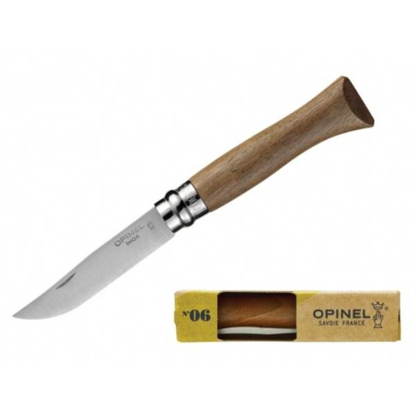 Нож Opinel №6, нержавеющая сталь, ореховая рукоять в картонной коробке 002025 002025 от прозводителя Opinel