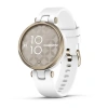 Garmin Lily - Sport Edition | Cream Gold Bezel with White Case and Silicone Band
