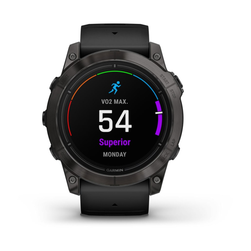 Garmin Epix Pro (Gen 2) - 51 мм SAPPHIRE | Carbon Grey DLC Titanium with Black Band