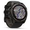 Garmin Fenix 8 - 51 мм SOLAR | SAPPHIRE | Carbon grey DLC titanium with Black/pebble grey silicone band