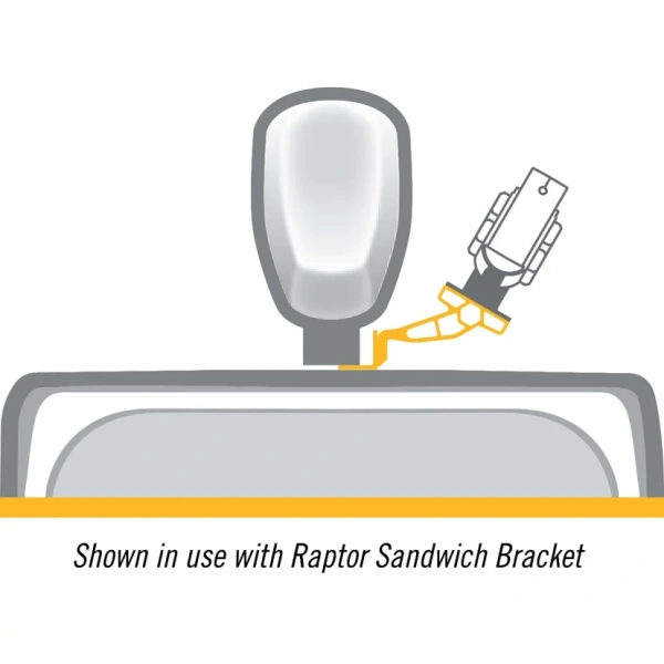 Raptor Jack Plate Adapter Bracket - Port, 5" Setback, 4" Rise, White 1810383 от прозводителя Minn Kota