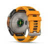 Garmin Fenix 8 - 51 мм AMOLED | Titanium with Spark orange/graphite silicone band