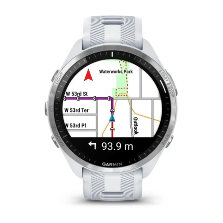 Garmin Forerunner 965 - | Titanium Bezel with Whitestone Case and Whitestone/Powder Grey Silicone Band