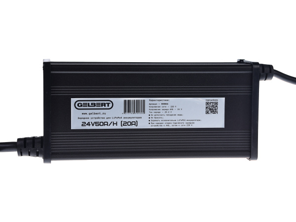 Зарядное устройство Gelbert для LiFePo4 аккумуляторов 24V50-100A/H 29.2V (20А) 66 от прозводителя Gelbert