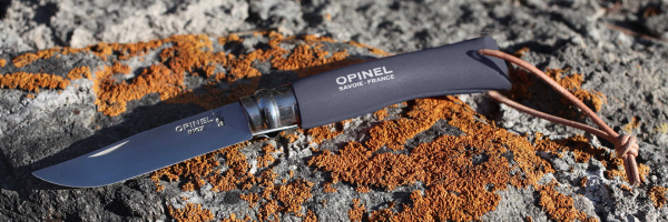 Нож Opinel №8 Trekking, нержавеющая сталь, кожаный темляк, серый, 001706 001706 от прозводителя Opinel