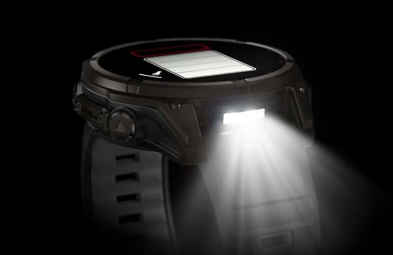Garmin Fenix 8 - 47 мм SOLAR | SAPPHIRE | Carbon grey DLC titanium with Black/pebble grey silicone band