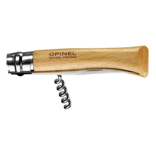 Нож Opinel №10, нержавеющая сталь, рукоять из бука, со штопором, 001410 001410 от прозводителя Opinel