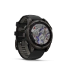 Garmin Fenix 8 - 47 мм SOLAR | SAPPHIRE | Carbon grey DLC titanium with Black/pebble grey silicone band