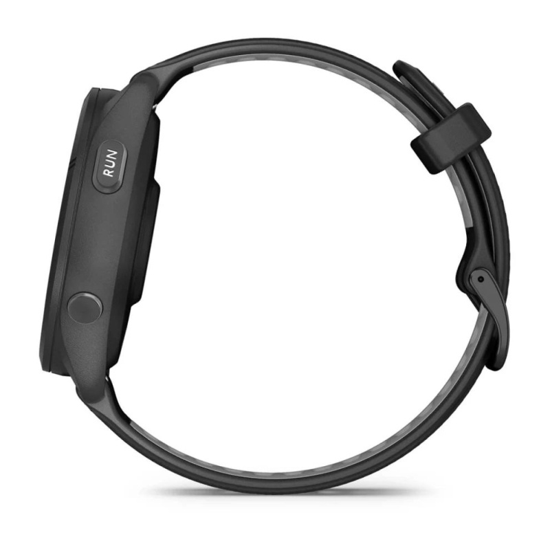 Garmin Forerunner 265 - 46 мм | Black Bezel and Case with Black/Powder Gray Silicone Band